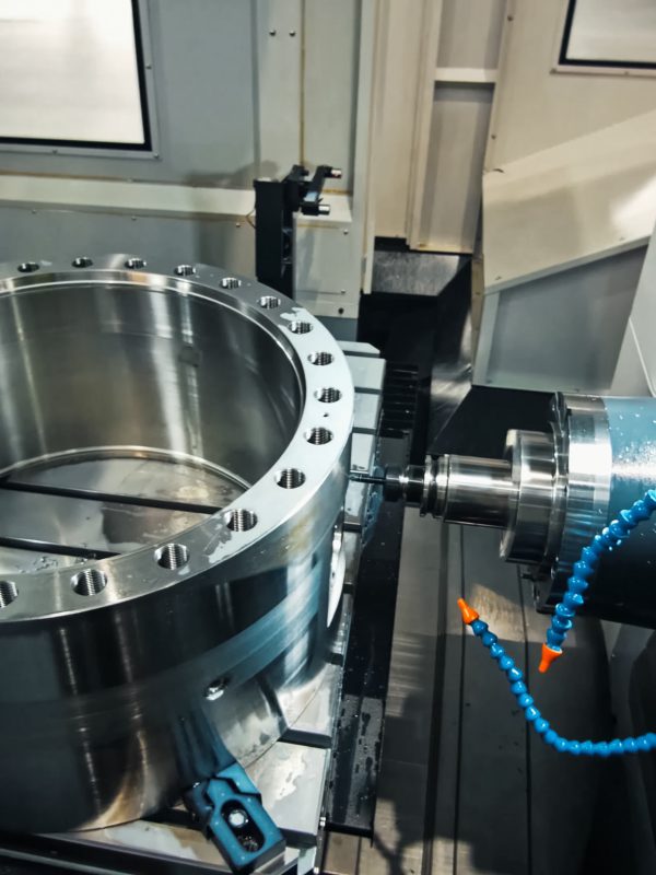 Cutting the welding parts out of the sheet of steel. Manufacturing plant